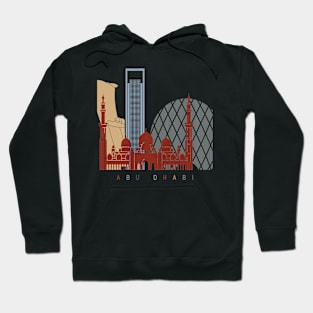 Abu Dhabi skyline poster Hoodie